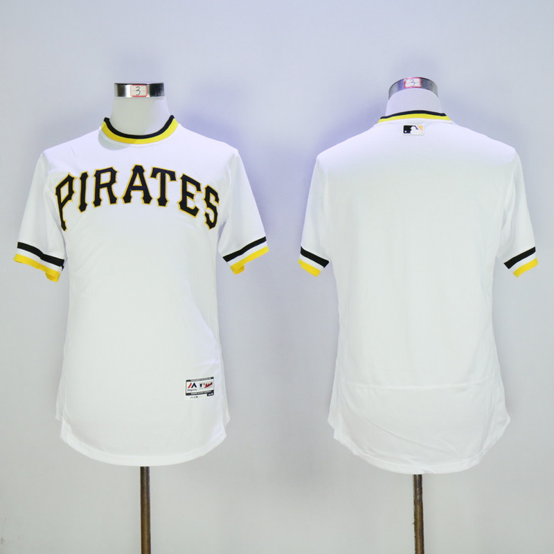 Men Pittsburgh Pirates Blank White Elite MLB Jerseys